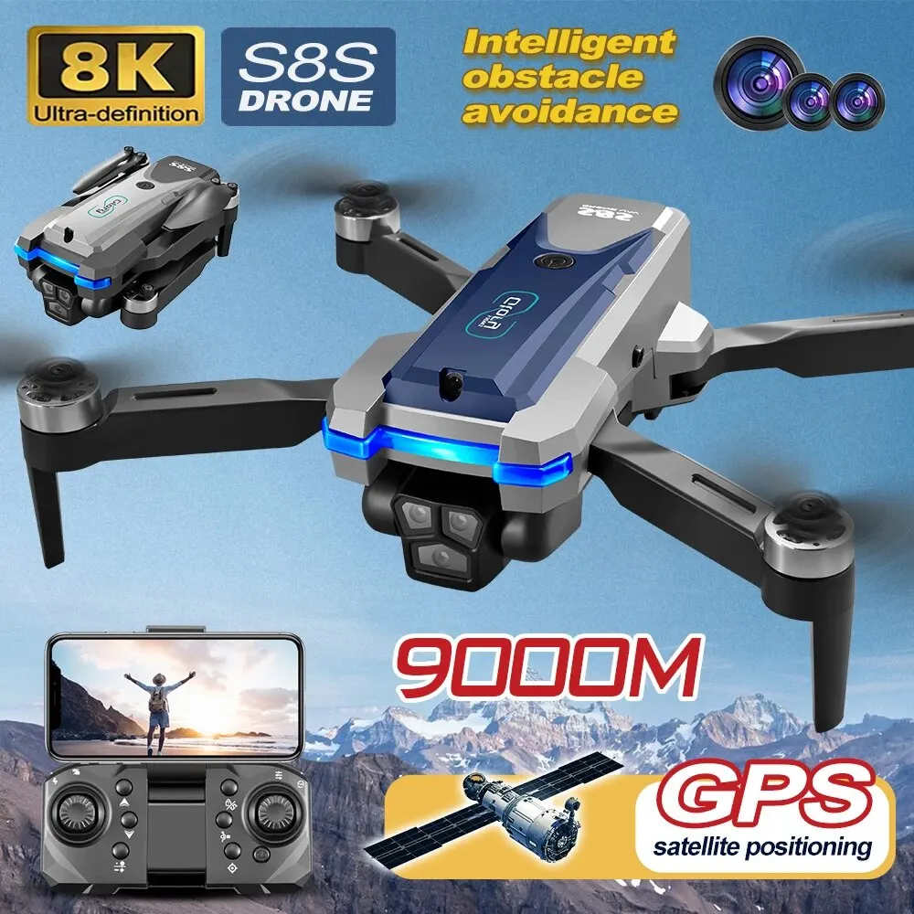 Drone Gps Module - Складной Квадрокоптер S8S, GPS, Wi-Fi, 8K