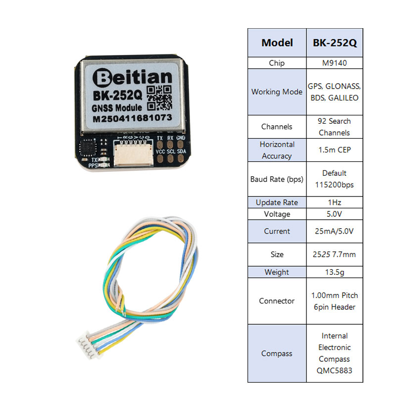 Beitian BK-252Q GPS GNSS модул – обзор и цена Drone Gps Module